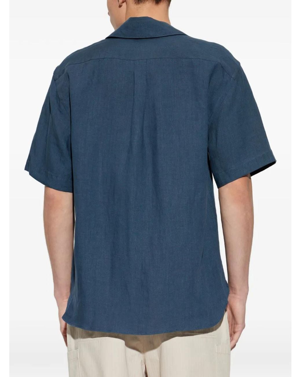 Eleventy Blue Pocket Button Shirt for men