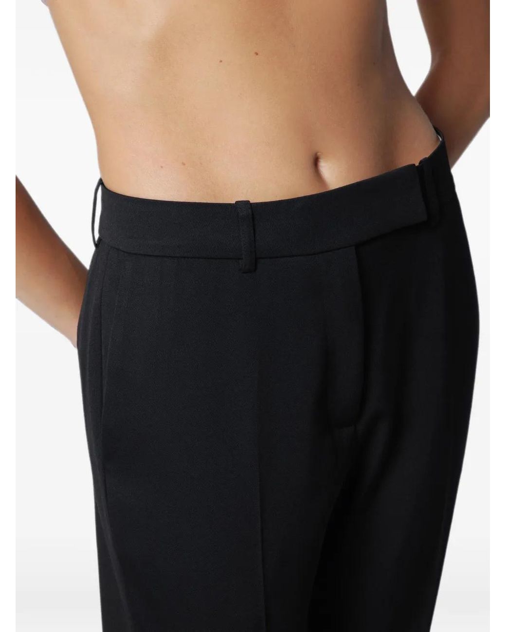 Rohe Black Pressed-Crease Trousers