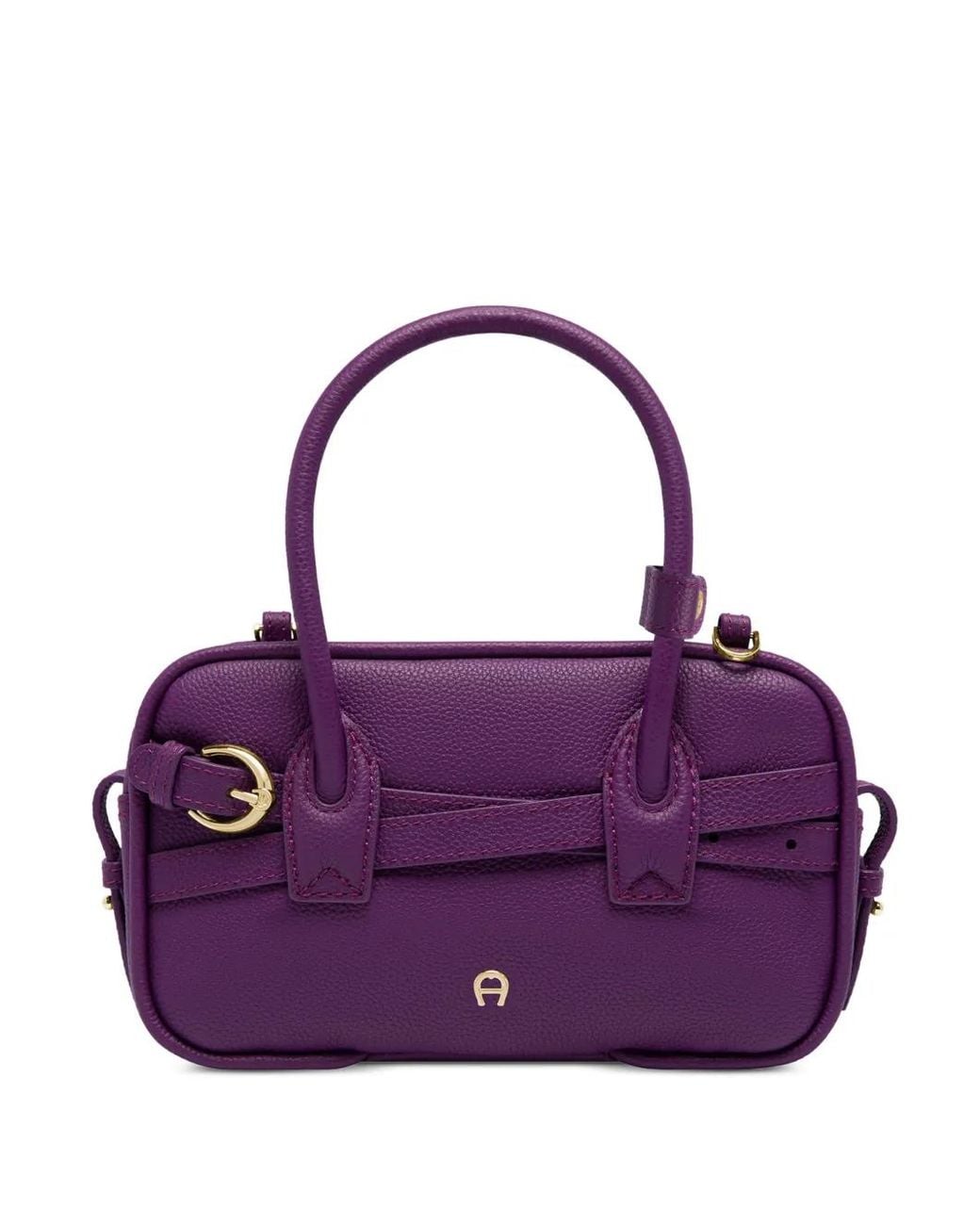 Aigner Purple Mini Sac Porté Épaule Whip