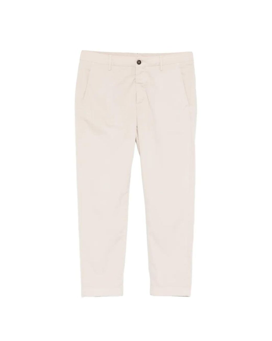 Eleventy White Welt-Pocket Trousers for men