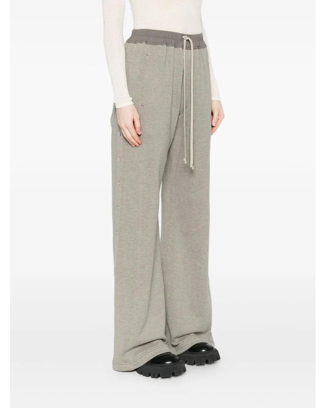 Rick Owens Gray Drawstring Trousers