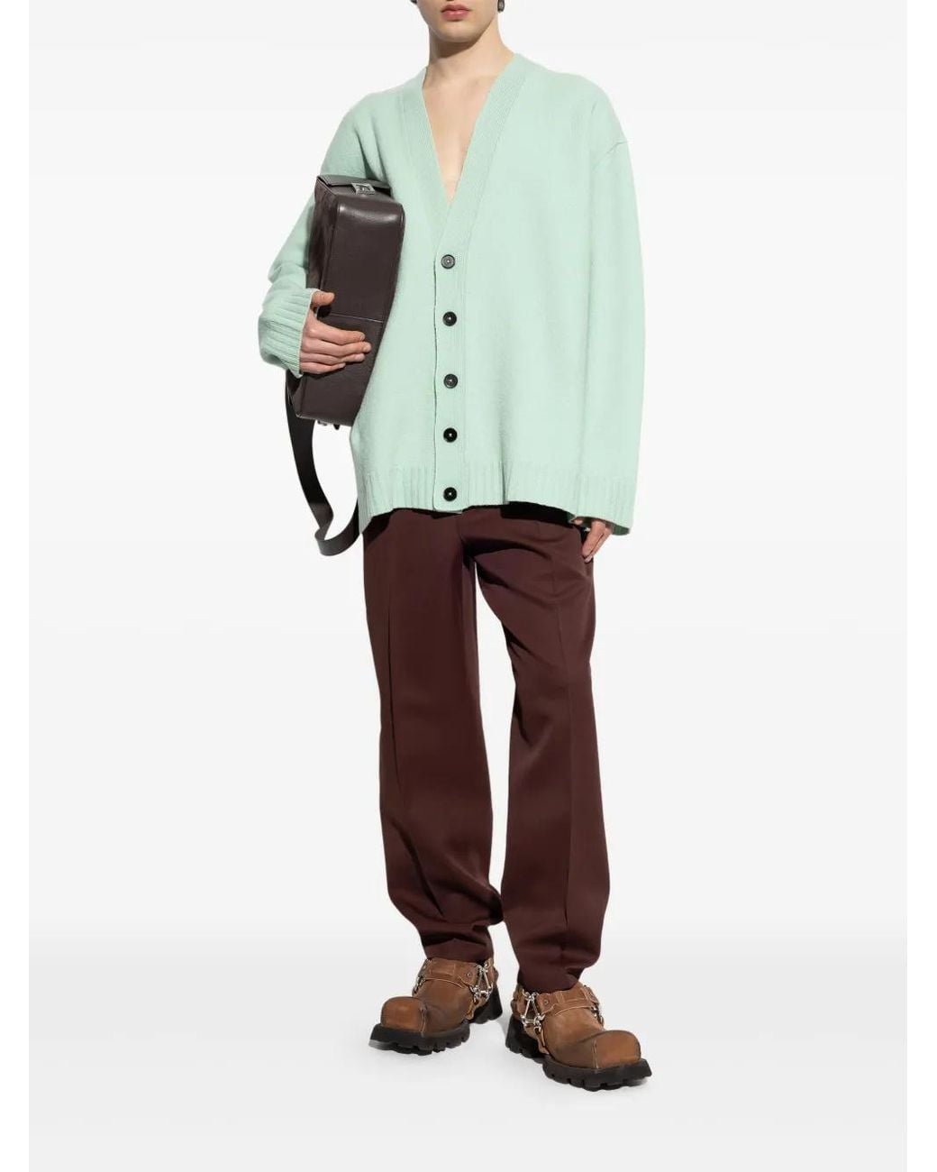 Jil Sander Brown Wool Trousers for men