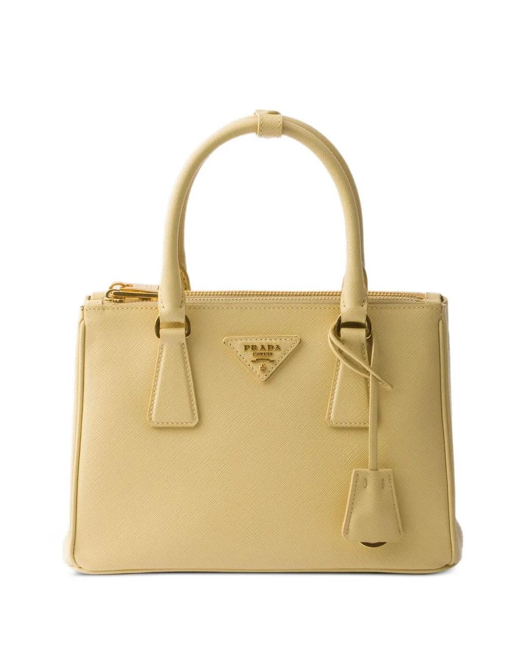Prada Natural Galleria Small Saffiano Leather Bag