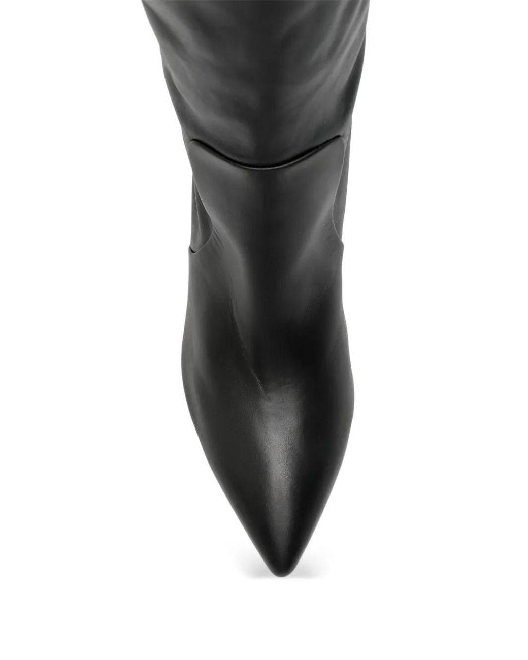 Paris Texas Black Anja Pointed-Toe Pull-On Boots