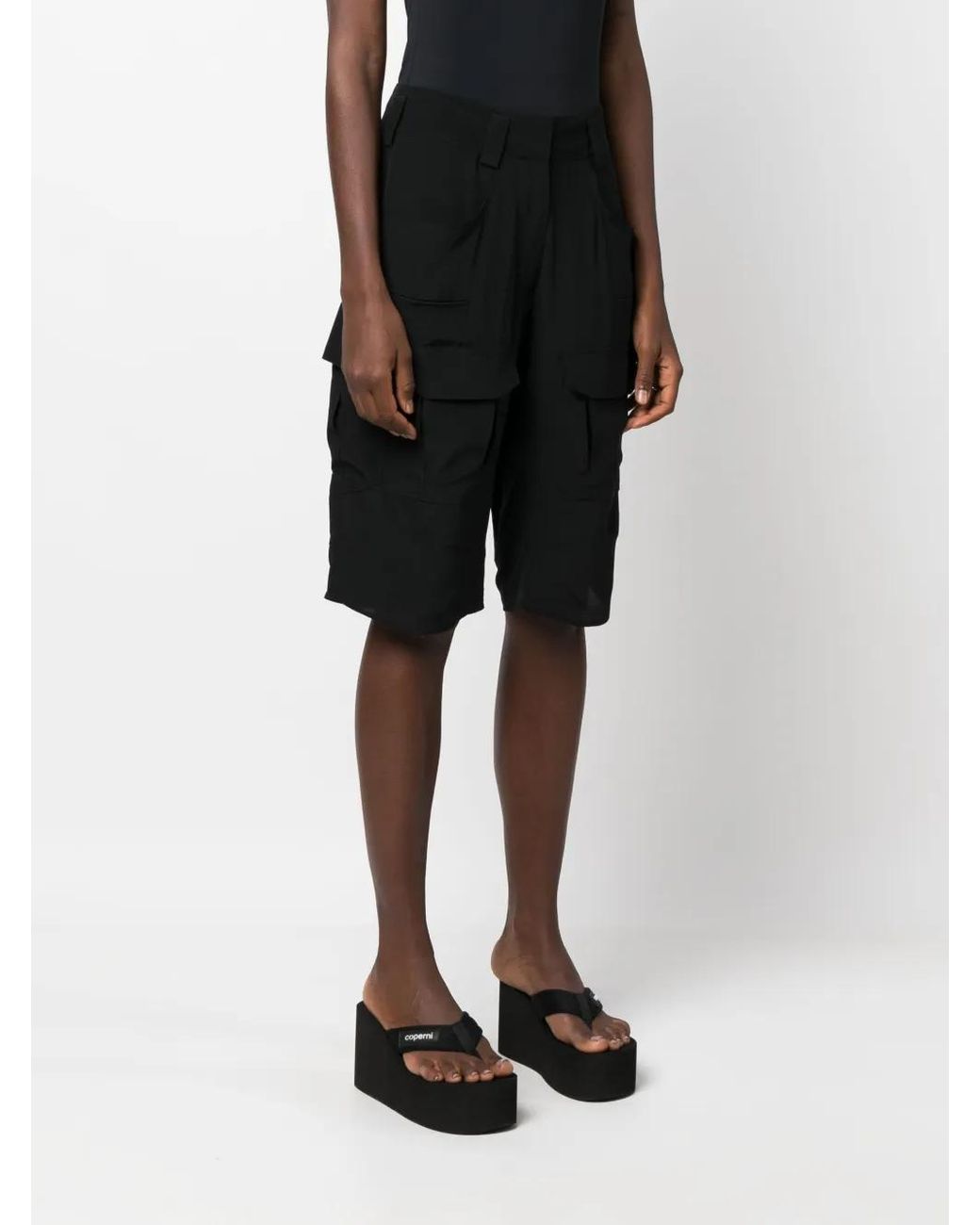 Givenchy Black Cargo Knee-Length Shorts