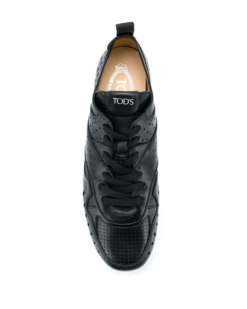 Tod's Black Flatform Lace-up Sneakers