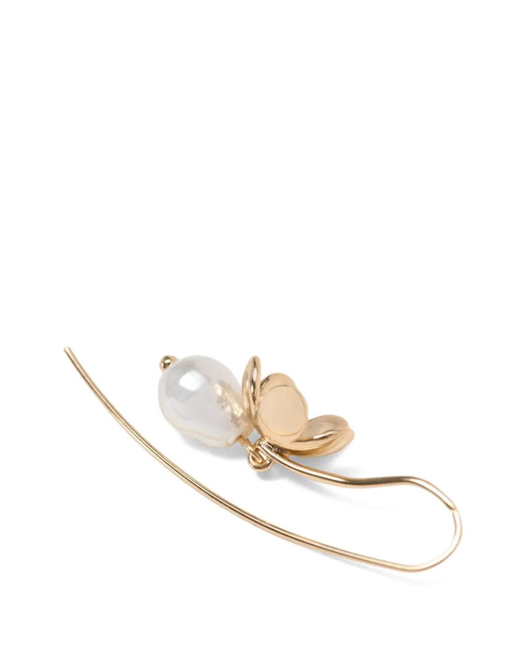 Maje Metallic Fine Flower Earrings