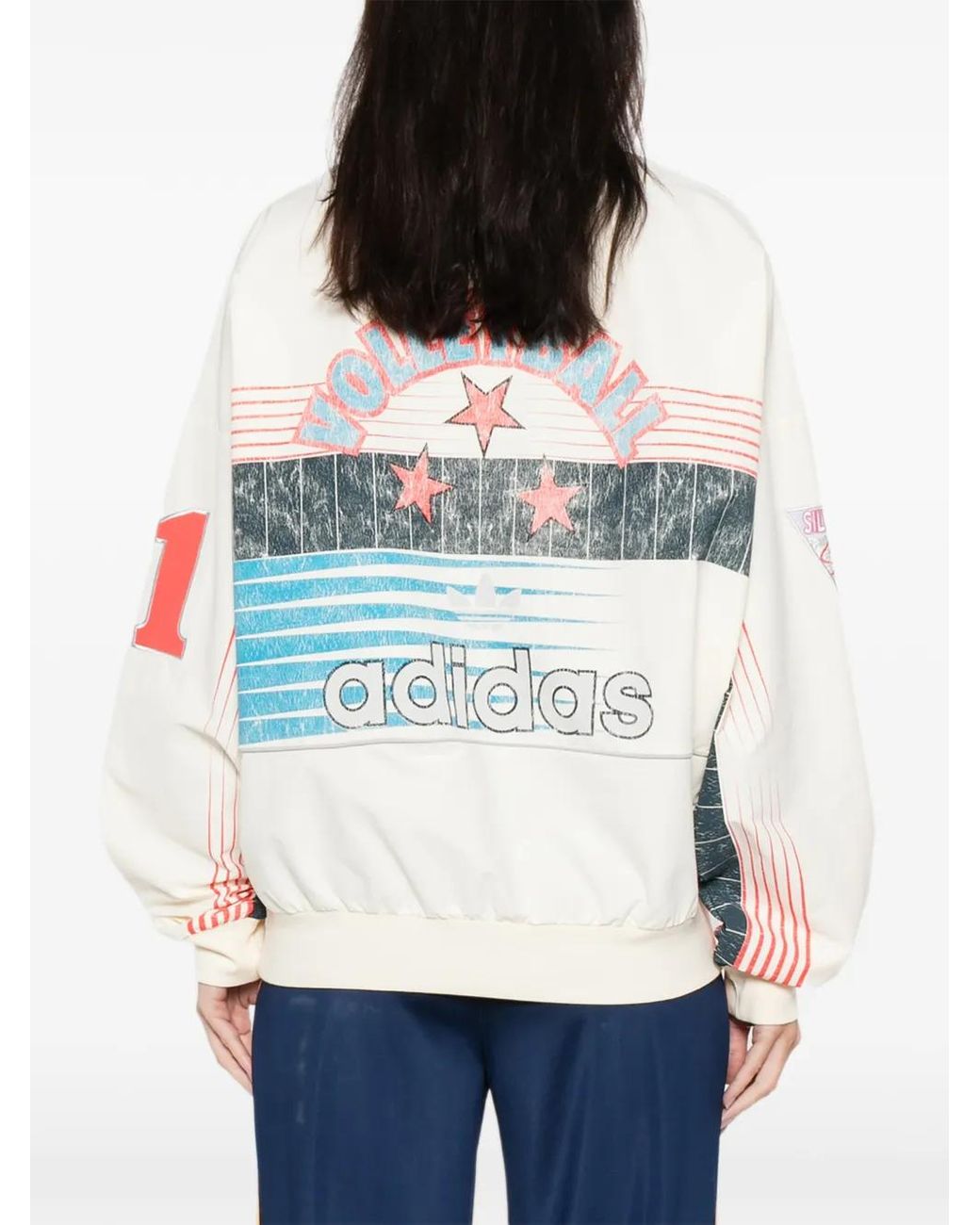 Adidas Blue Archive Summersport Graphic-Print Sweater