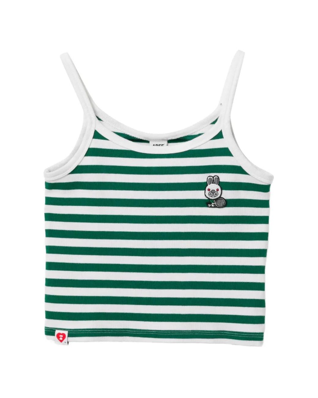 AAPE BY A BATHING AP Green Rabbit Striped Top