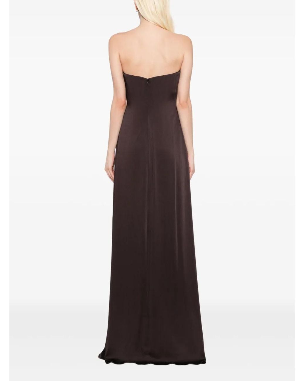 Amsale Strapless Jurk in het Brown