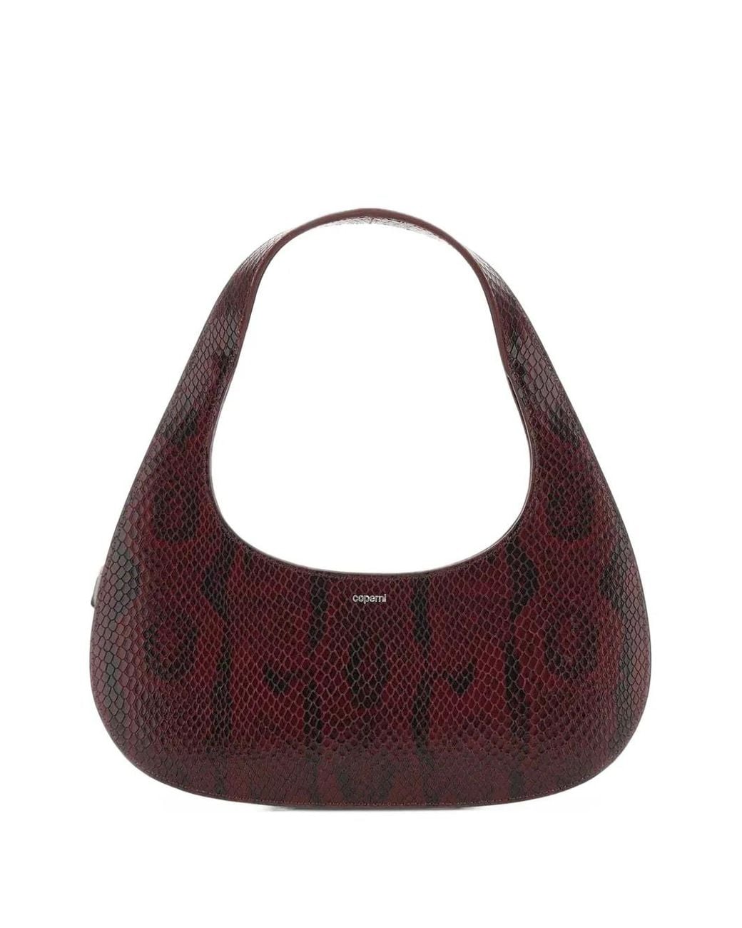 Coperni Purple Loop Swipe Python-Print Tote Bag