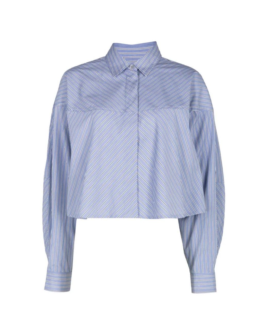 Agolde Agnes Gestreepte Blouse in het Blue