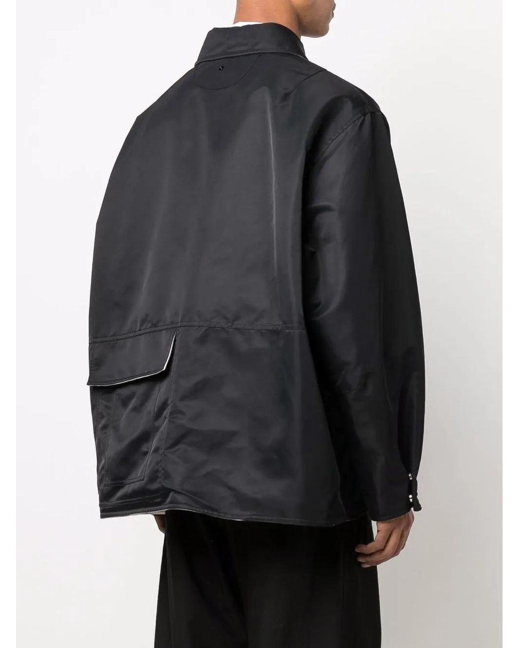 Valentino Garavani Black Zip-Up Shirt Jacket for men