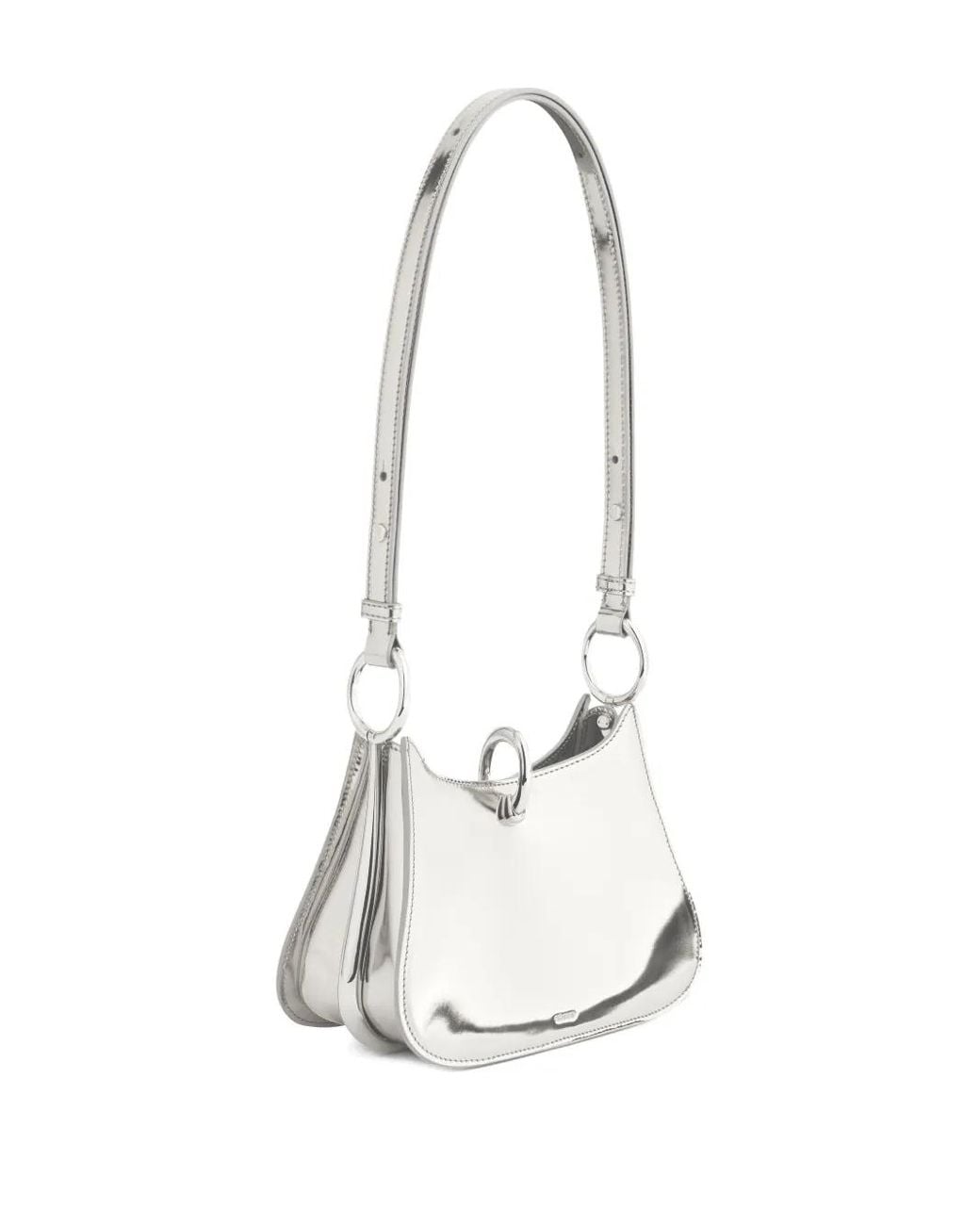 Rabanne White Small Ring Leather Bag