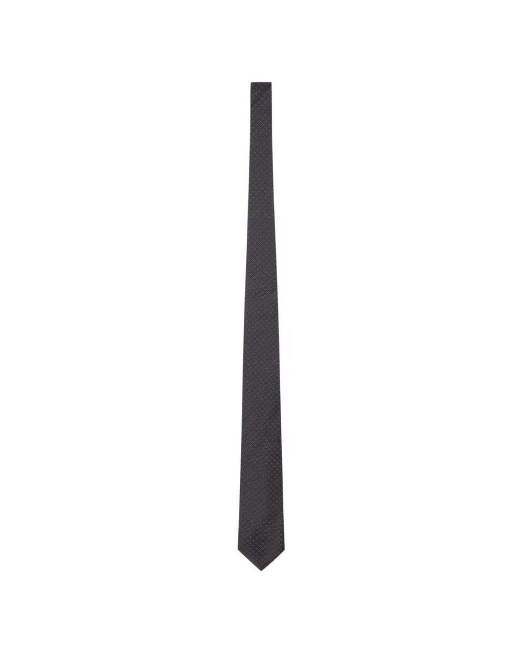 Lardini White Polka-Dot Silk Tie for men