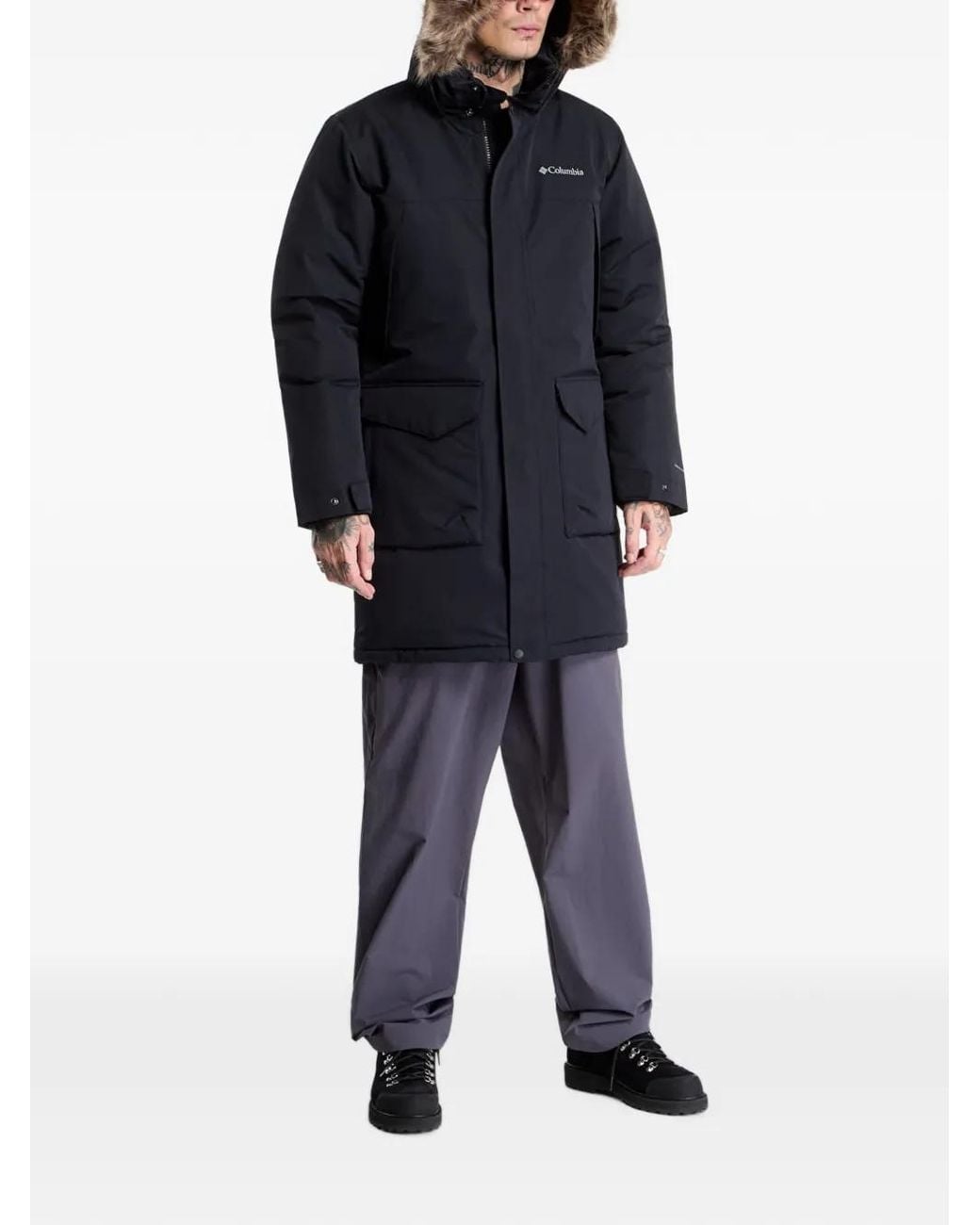 Columbia Blue Manteau À Logo Imprimé for men