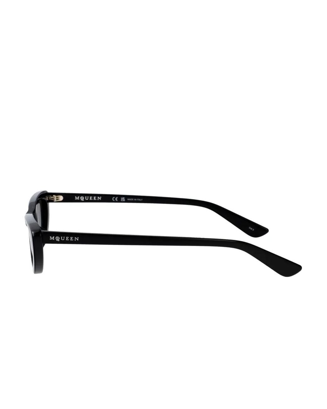 McQueen Black Cat-Eye Frame Sunglasses