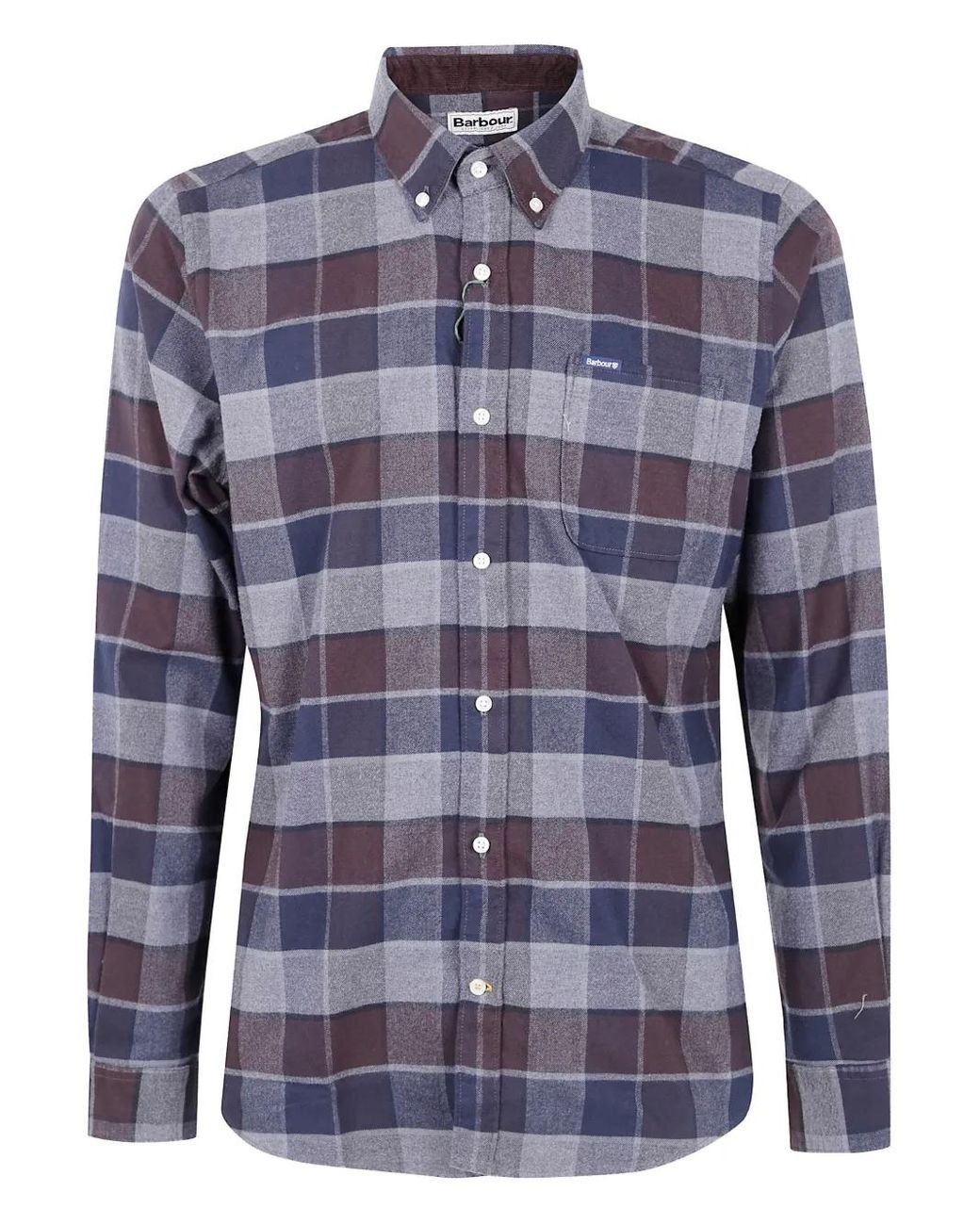 Barbour Blue "Valley Tailored" Shirt for men