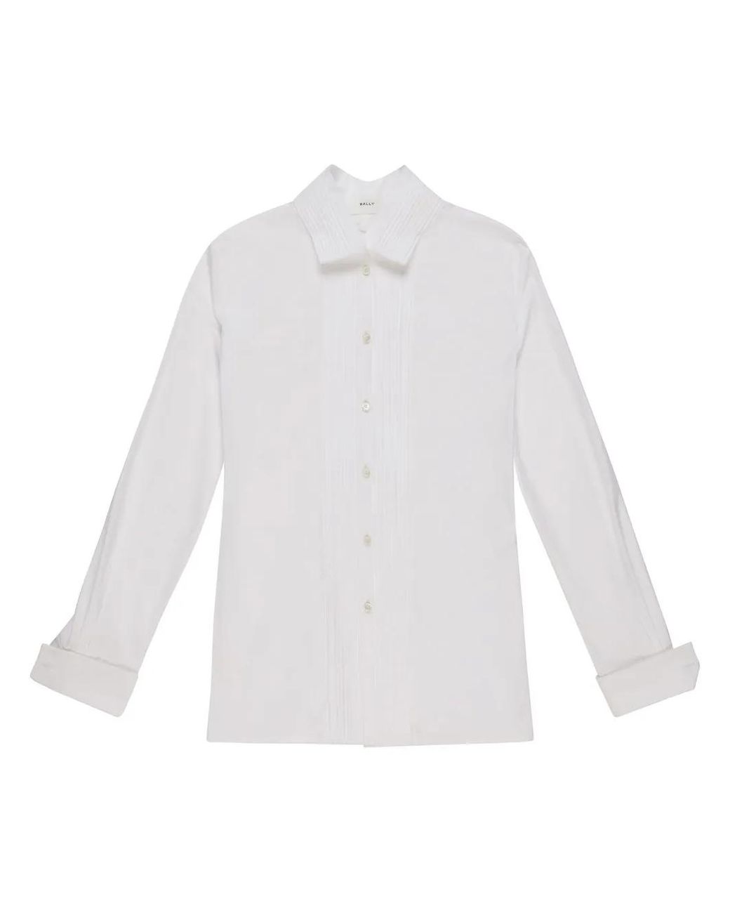 Bally White Long-Sleeve Buttoned Cotton Shirt