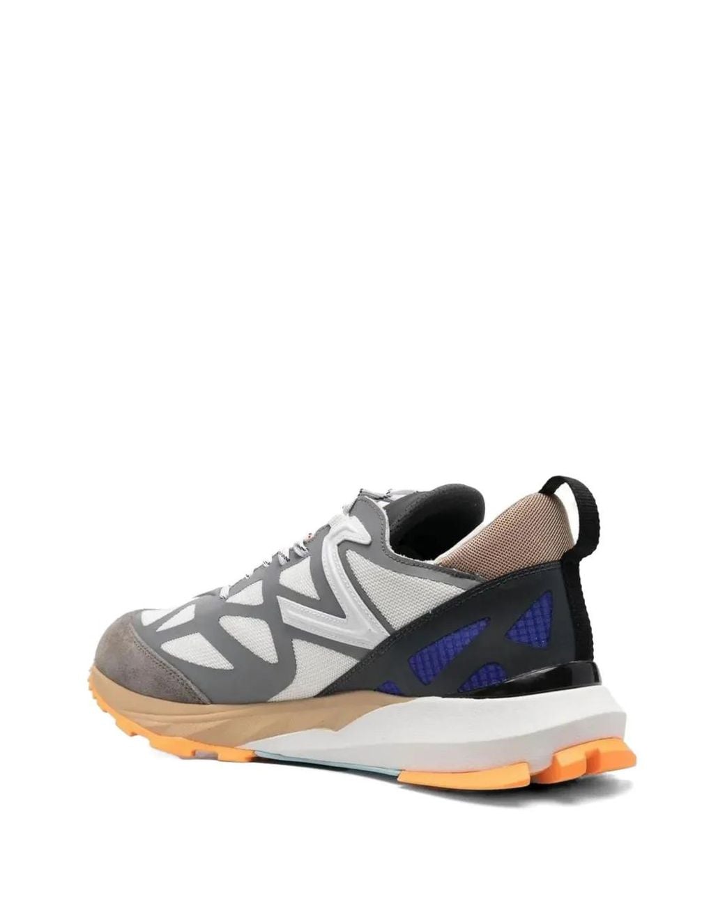 Philippe Model Blue Suede Panelled Sneakers for men