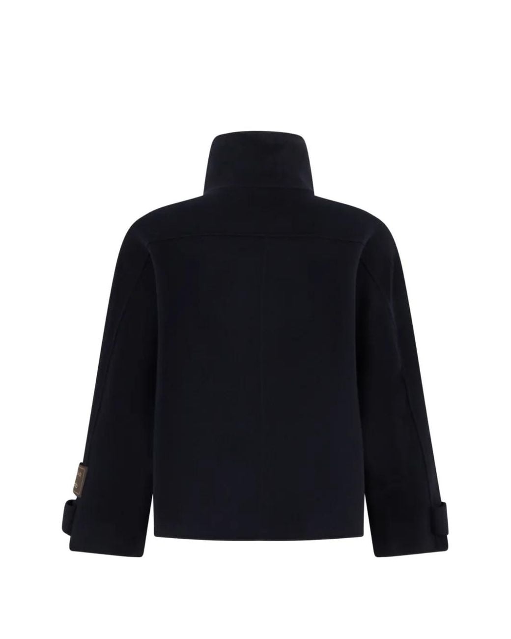 Slowear Blue Double-Breasted High-Neck Jacket