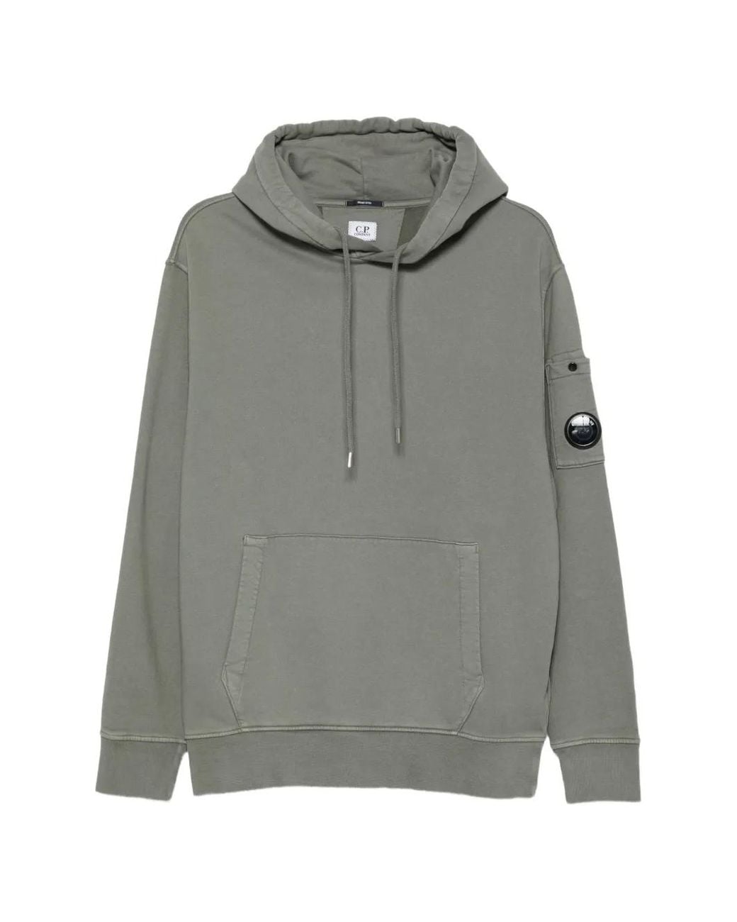 C P Company Gray Lens-Detail Hoodie for men