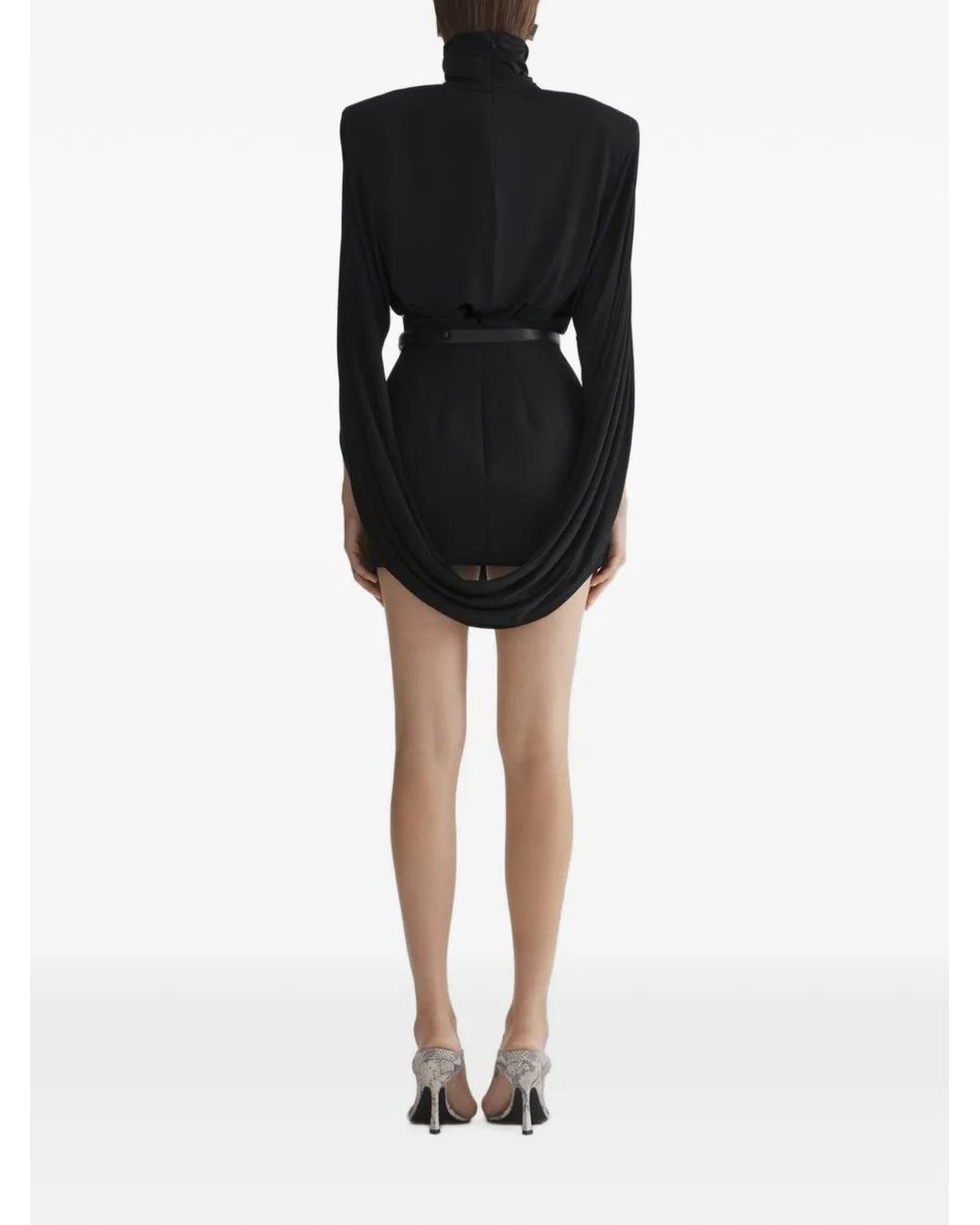 Mugler Black Tailored Mini Skirt