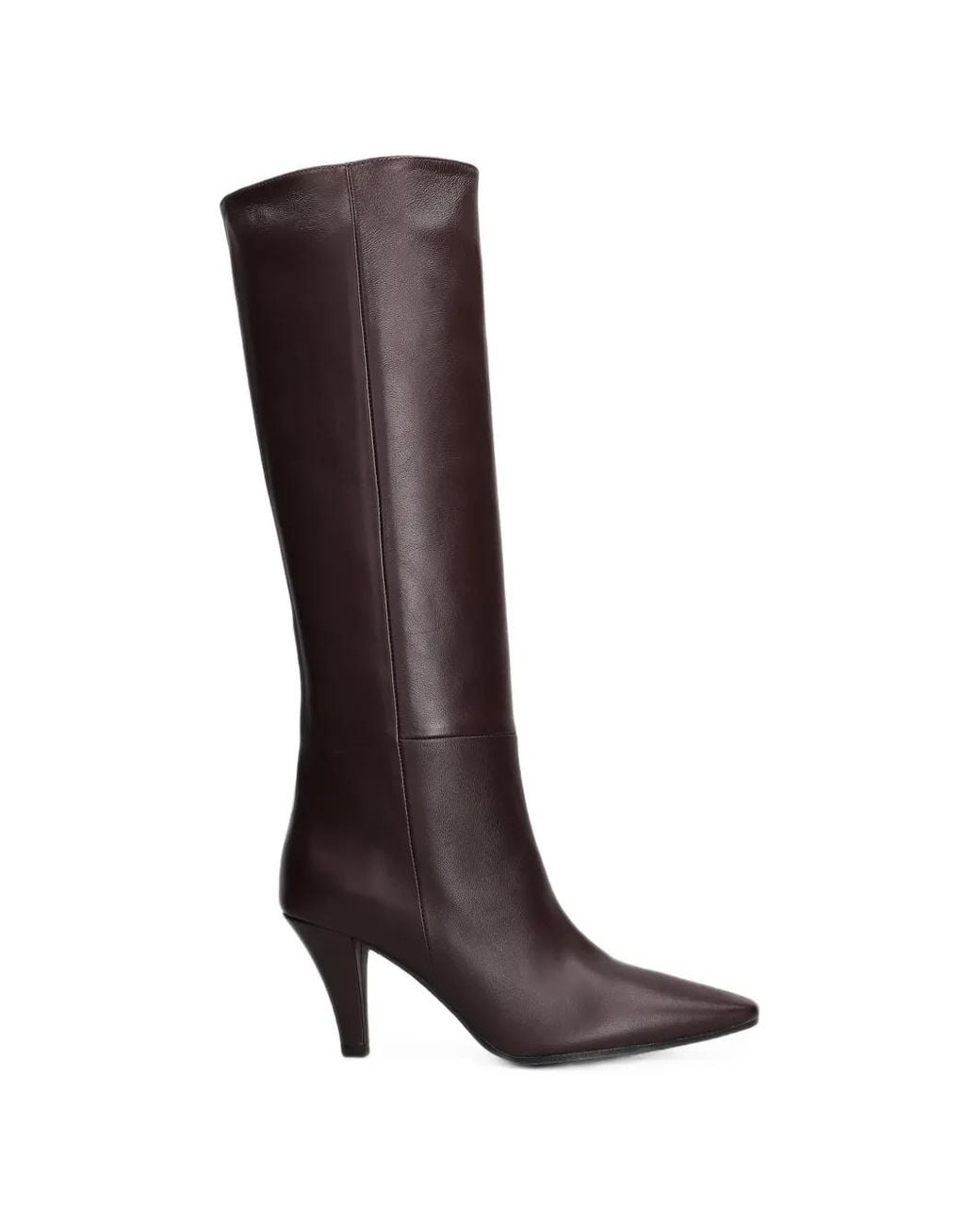 BIANCADI Brown Square-Toe Knee-High Boots