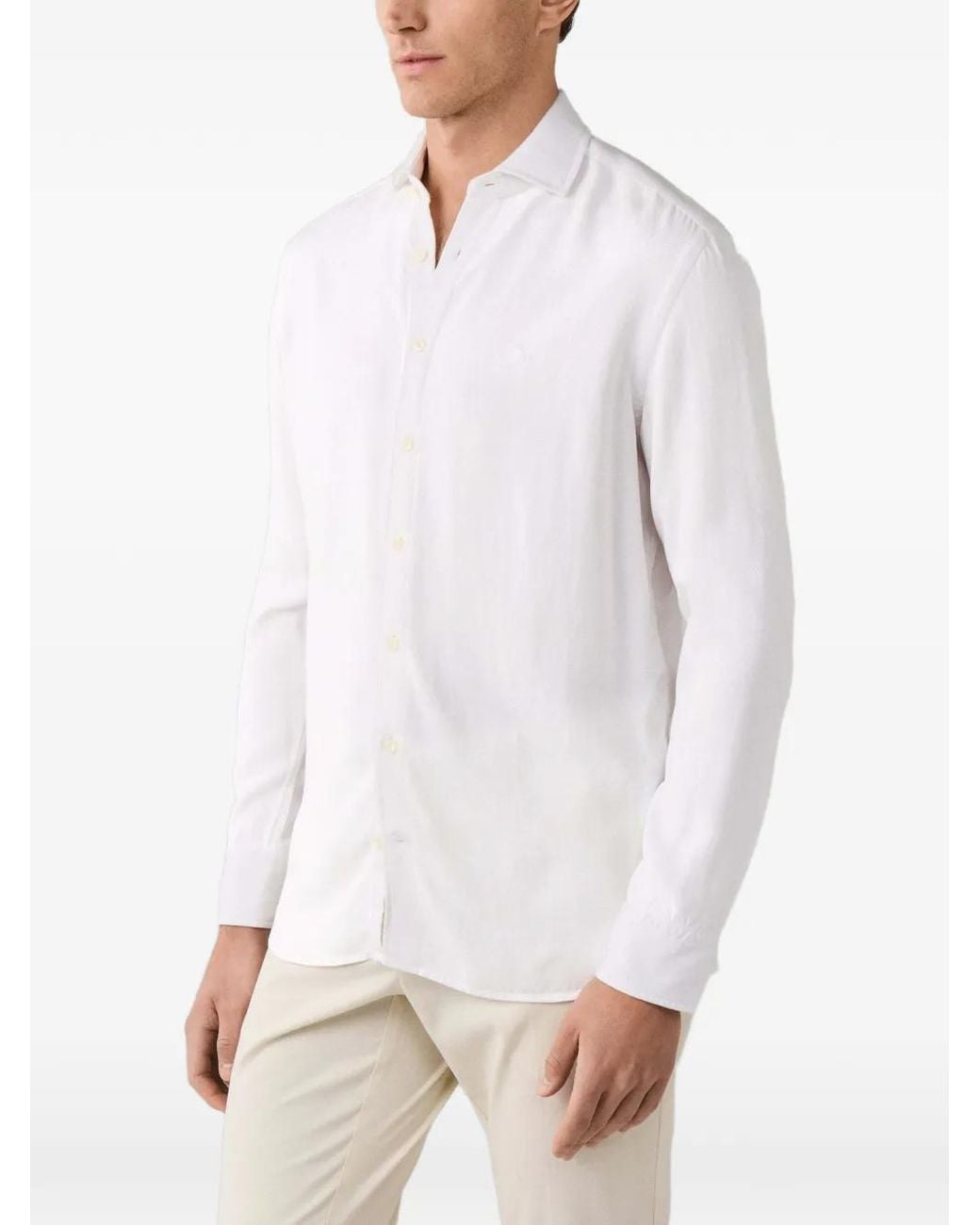 Hackett White Chemise En Coton for men