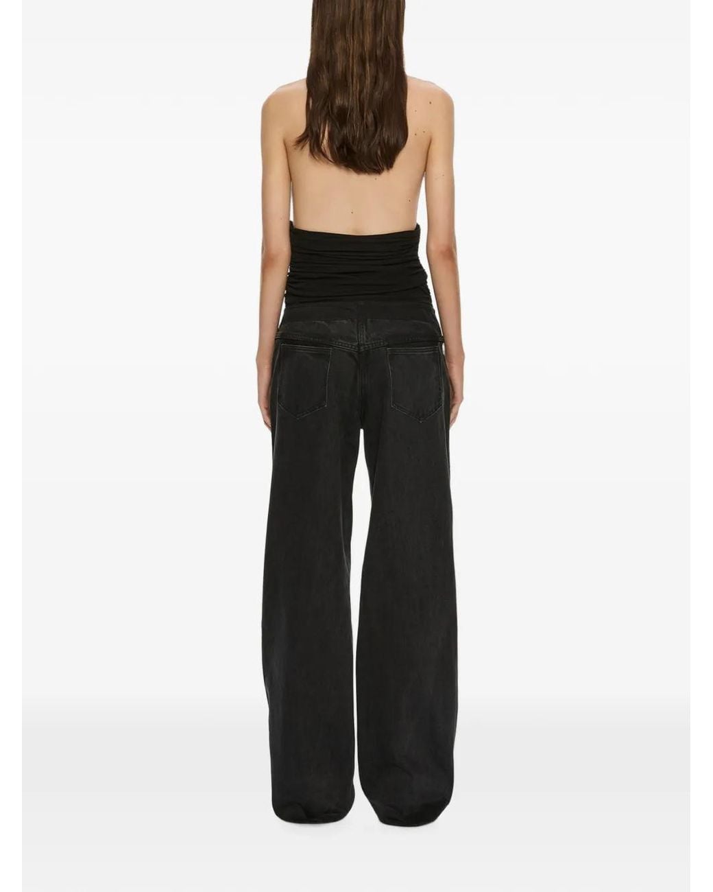 Christopher Esber Black Draped Cut-Out Top
