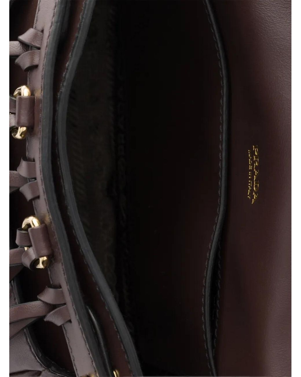 Prada Black Corsaire Corduroy And Leather Mini Shoulder Bag