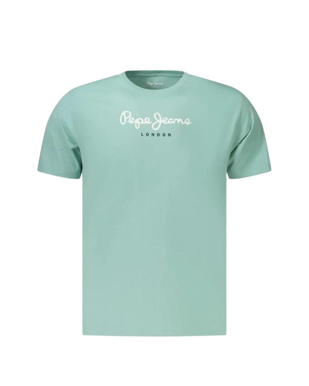 Pepe Jeans Green Logo-Print Cotton T-Shirt for men