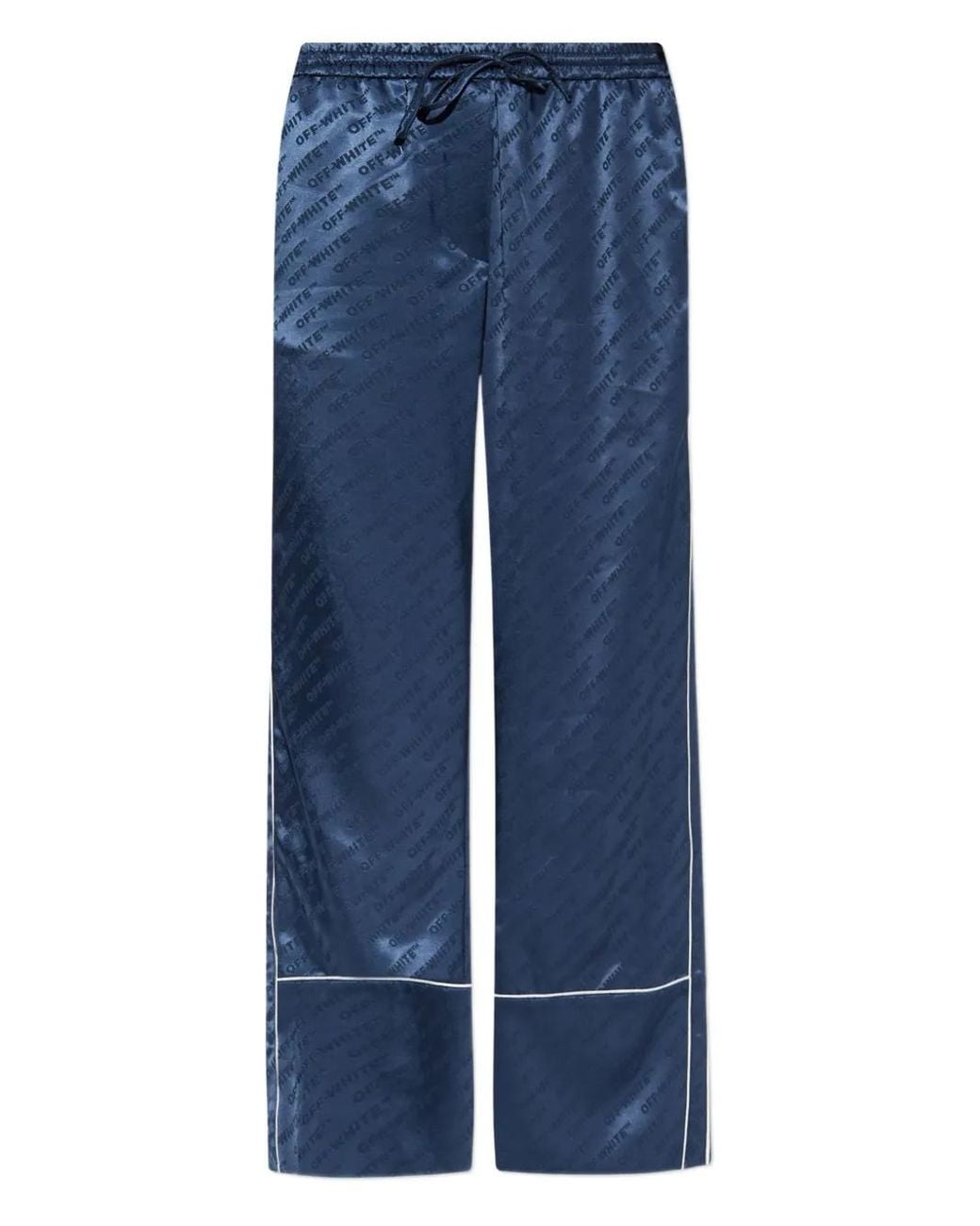 Pantalones Con Motivo Del Logo Off-White c/o Virgil Abloh de color Blue