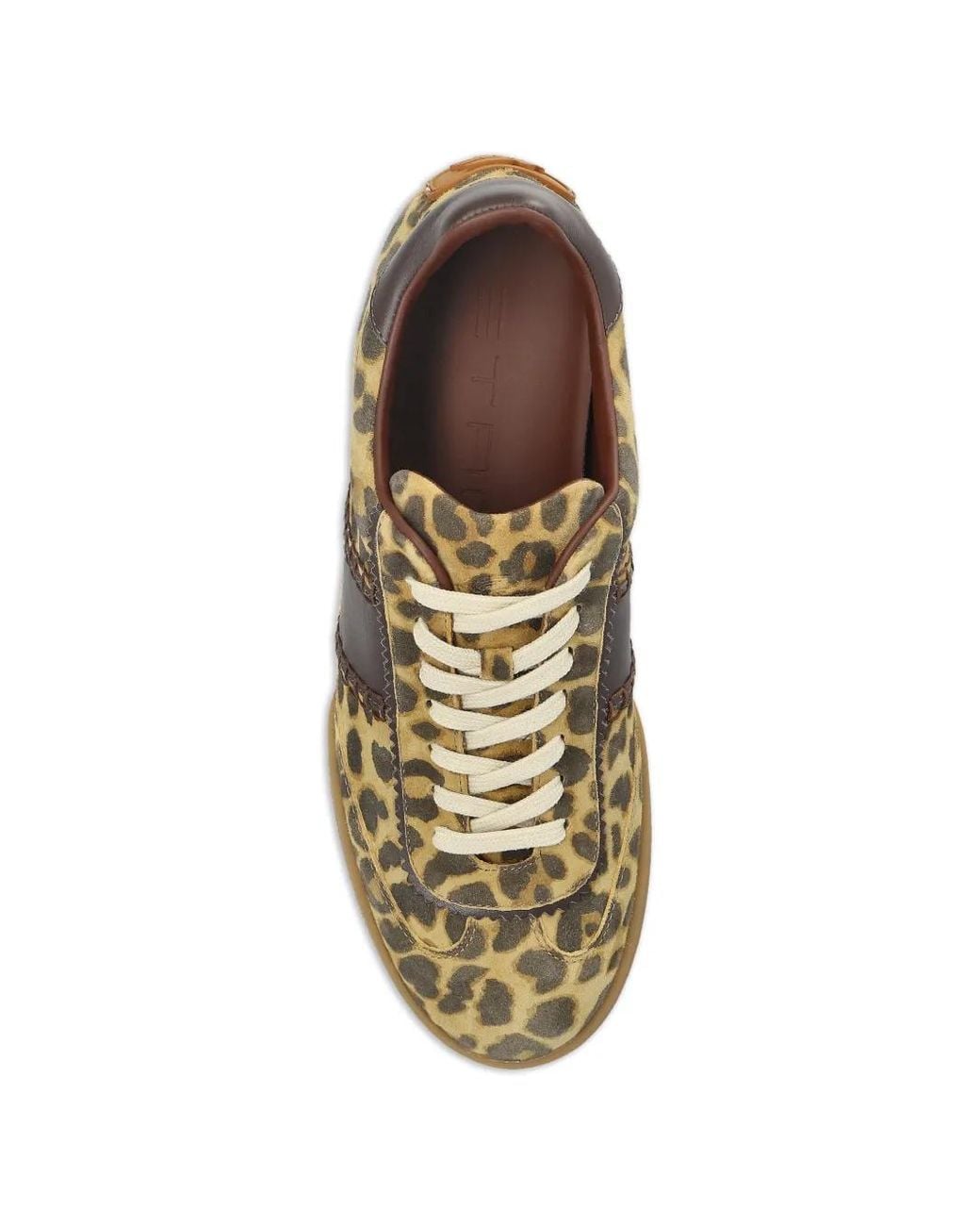 Etro Green Leopard-Print Sneakers