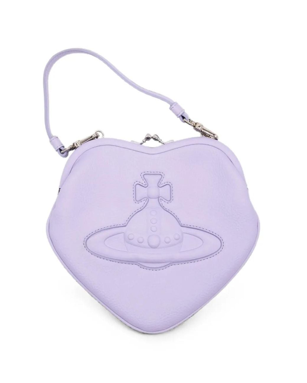 Vivienne Westwood Purple Belle Heart Embossed Mini Bag