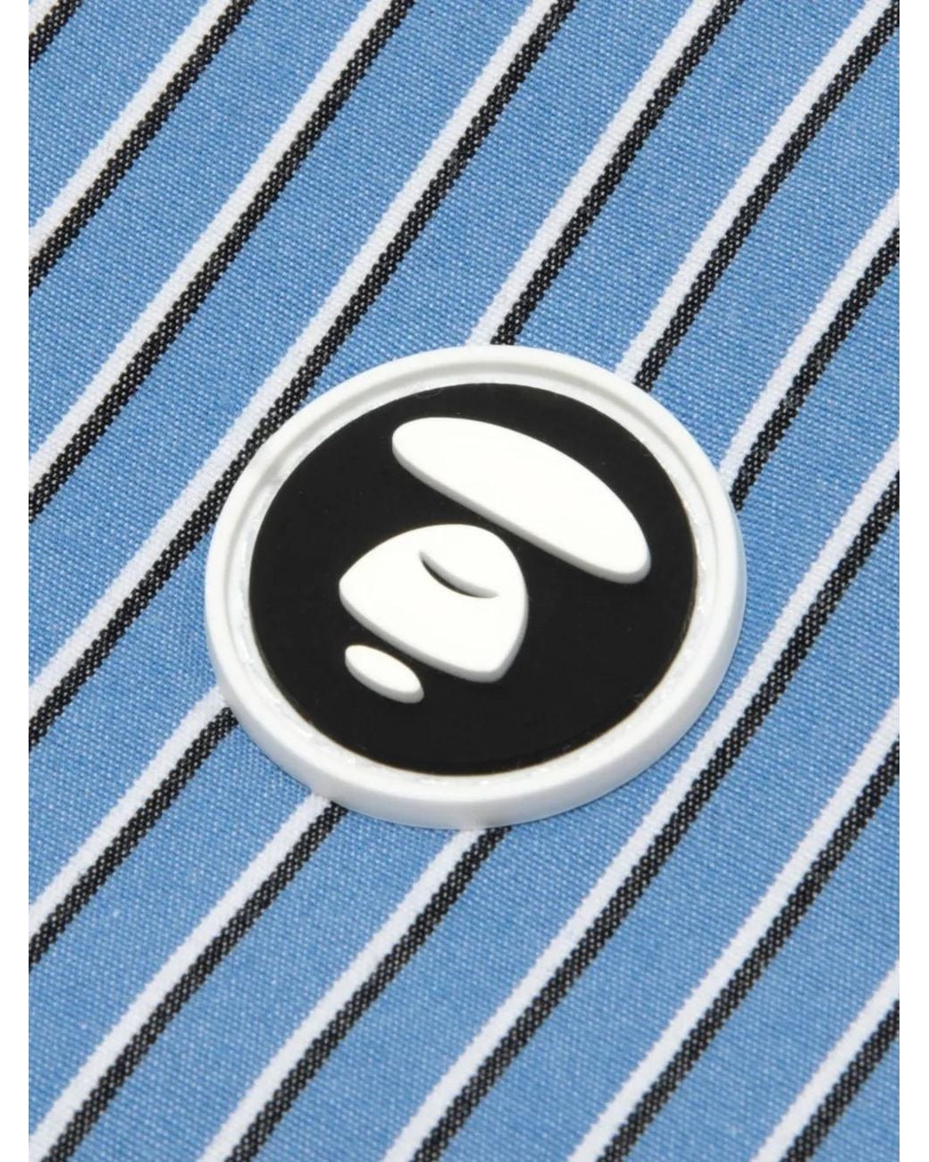 Aape By A Bathing Ape Gestreiftes Hemd Mit Patch in Blue für Herren