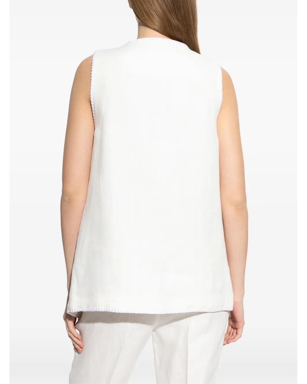 Chaleco Con Cierre De Botones Etro de color White