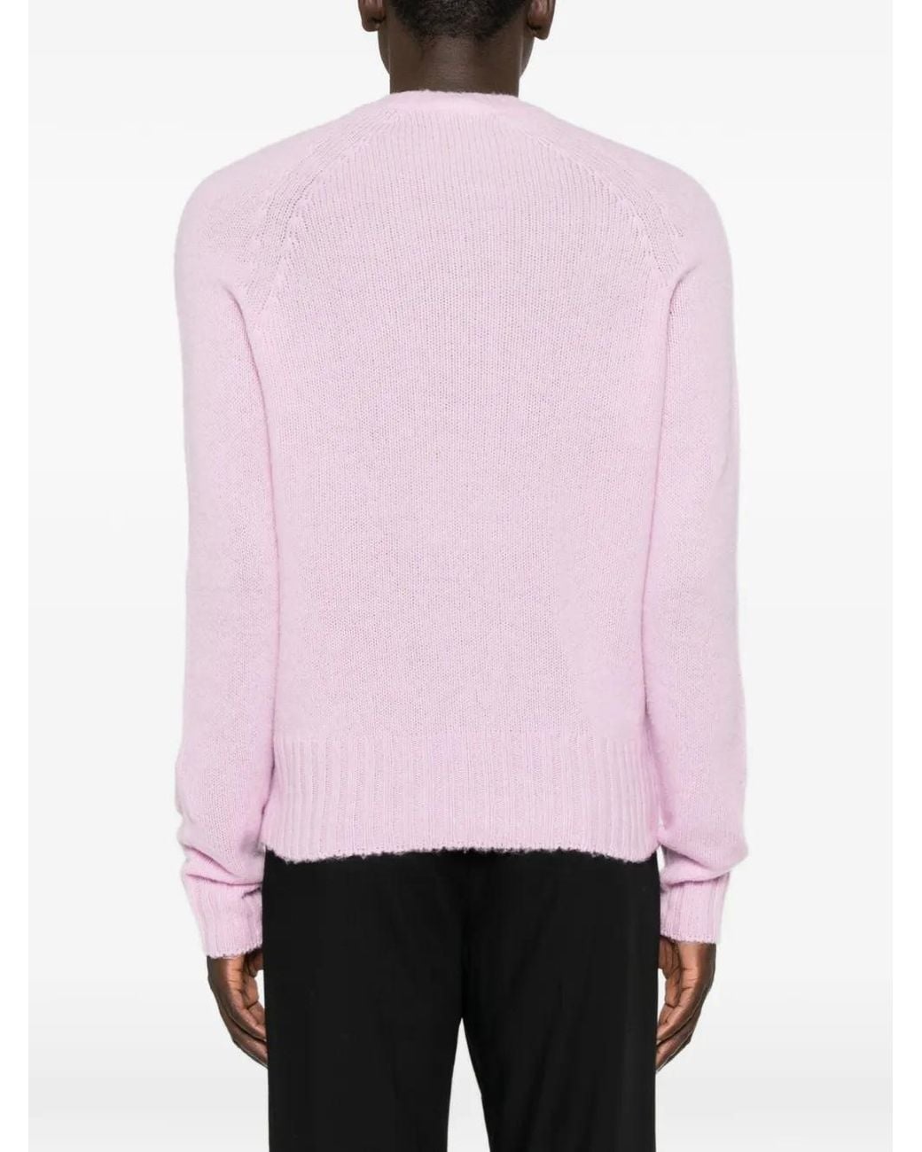 Tom Ford Pink Seamless Brushed Cashmere Crew Neck Sweater for men