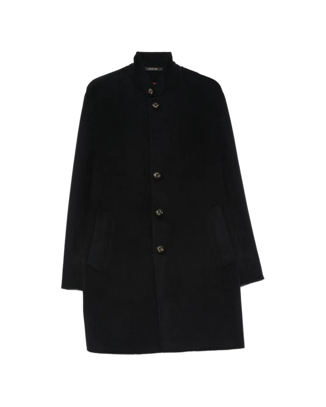 Montecore Black Button-Fastening Coat for men