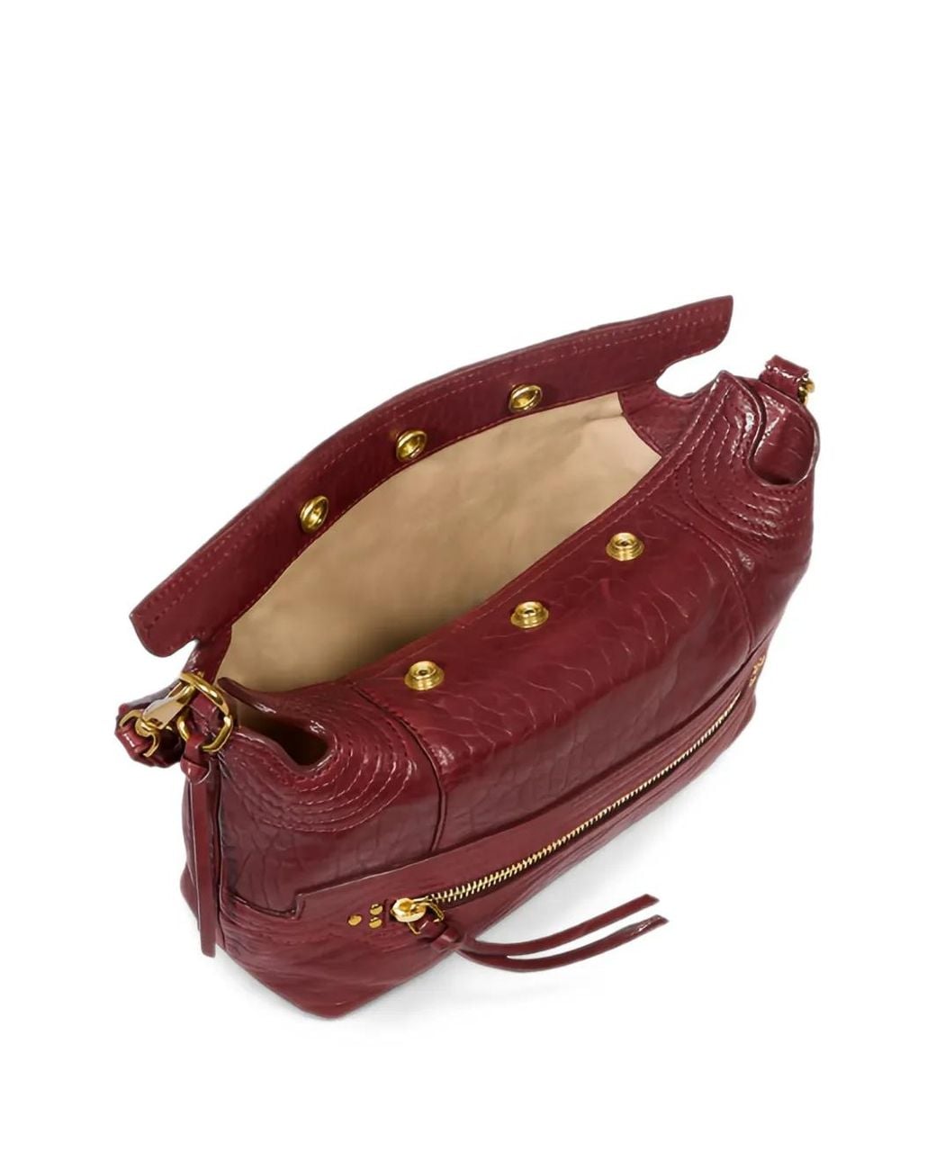 Jérôme Dreyfuss Purple Small Lucky Leather Shoulder Bag