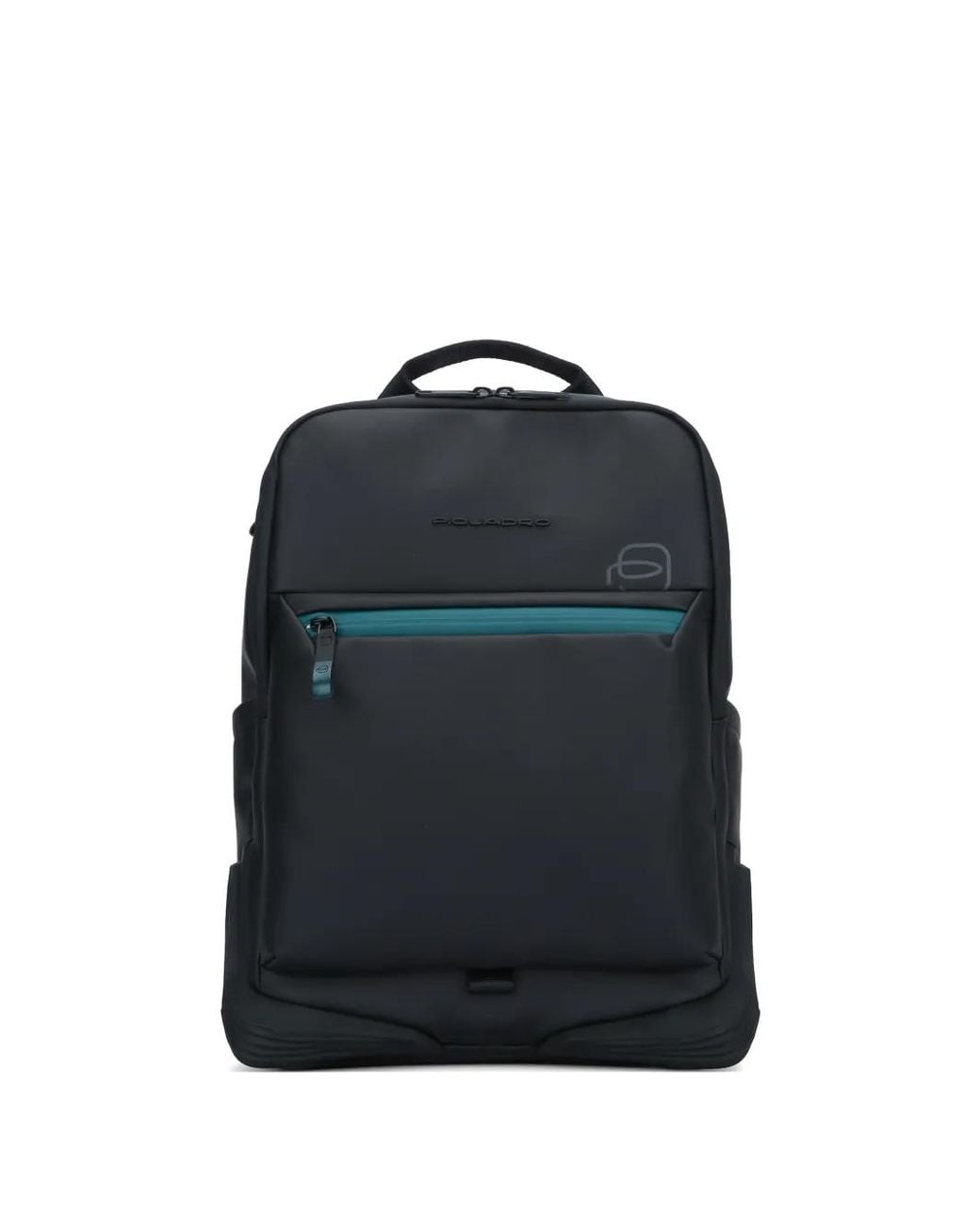 Piquadro Blue Water Resistant Zip-Pocket Backpack