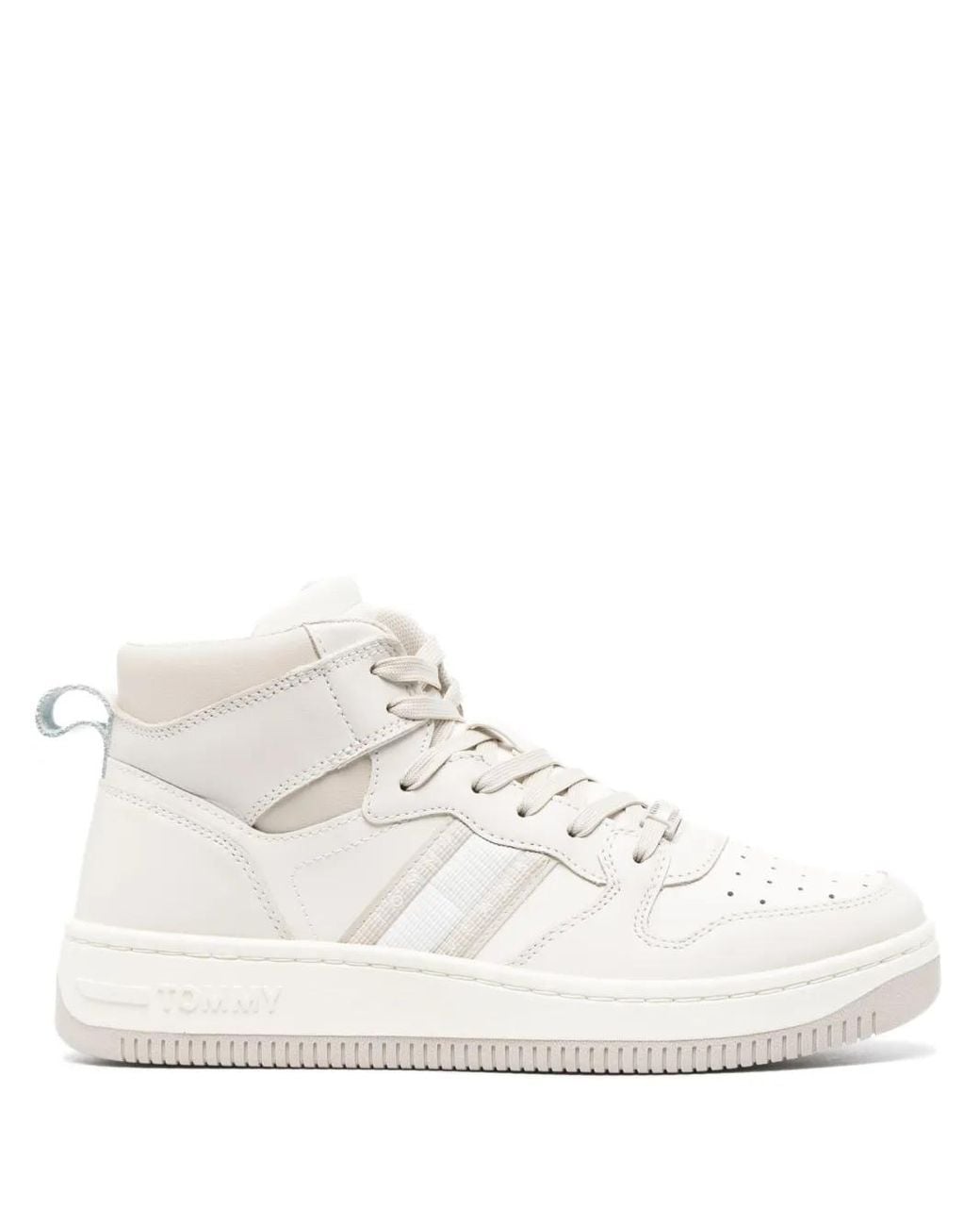 Tommy Hilfiger White Retro Basket High-Top Sneakers