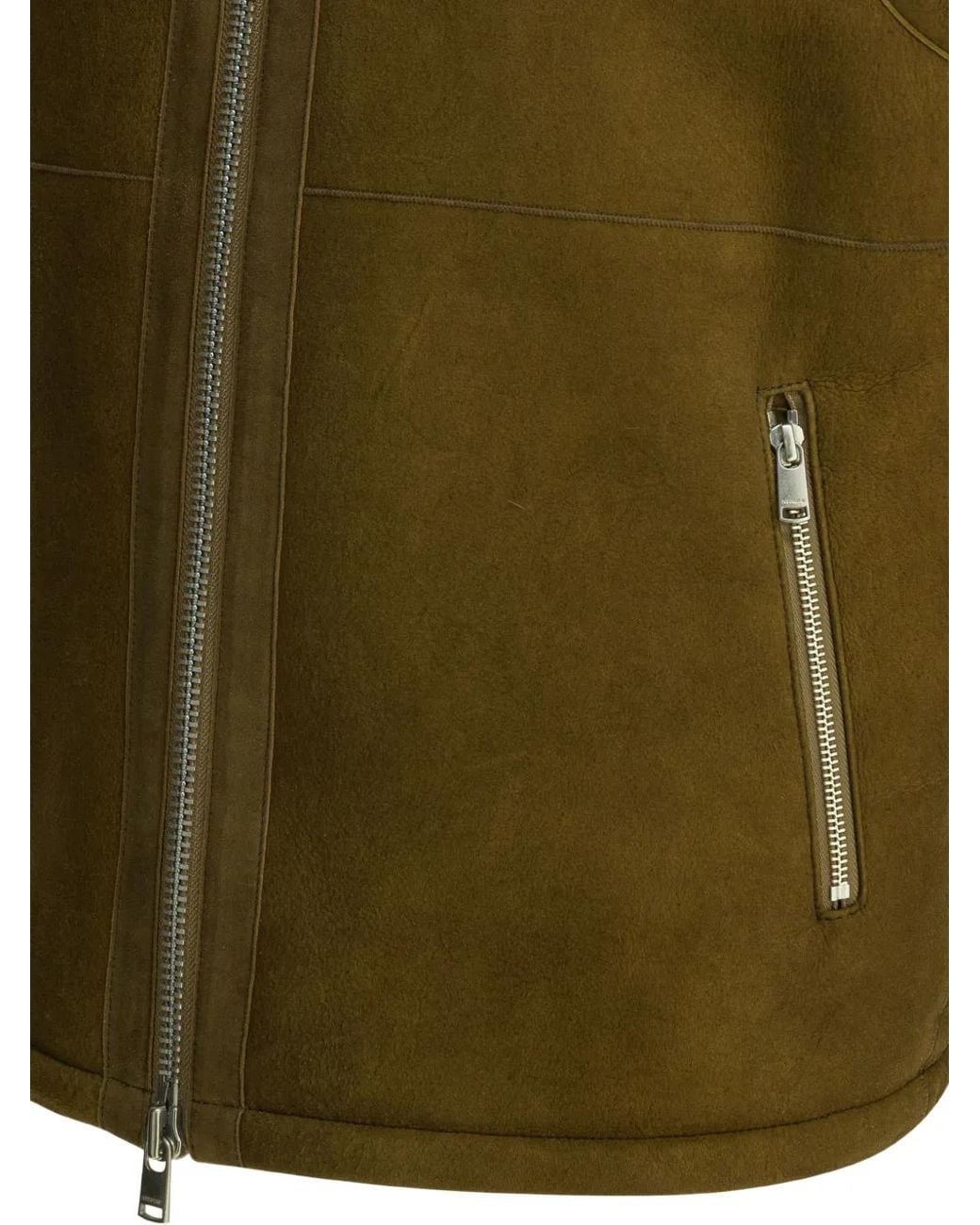 Nonnative Green Zip Collar Gilet for men