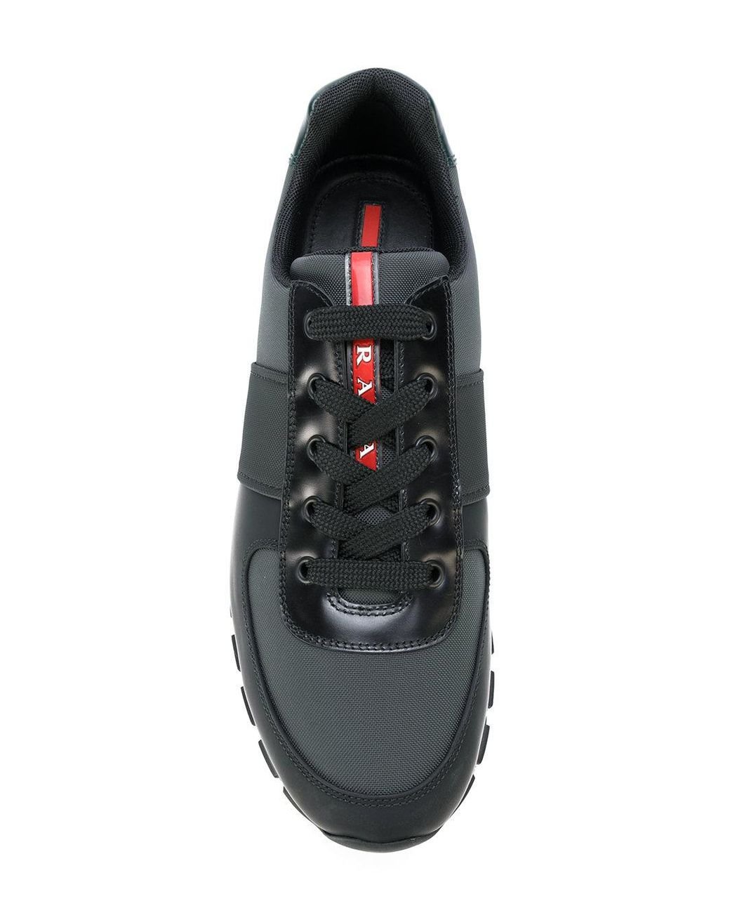Prada Match Race Running Sneakers in Black for Men | Lyst UK