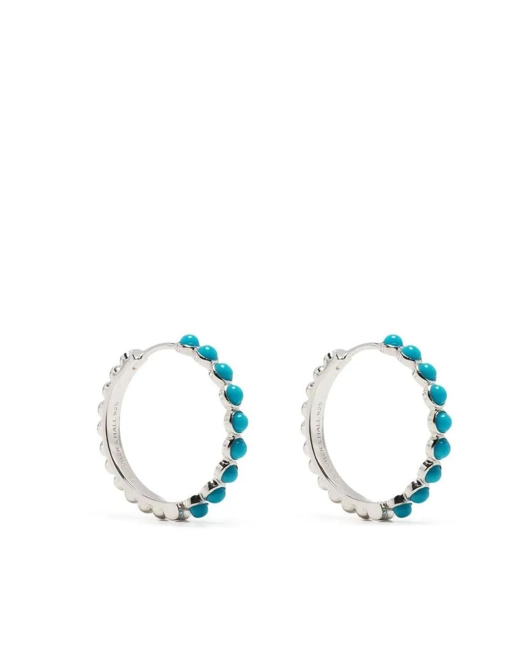 Dower & Hall Blue Medium Azure Huggie Hoops