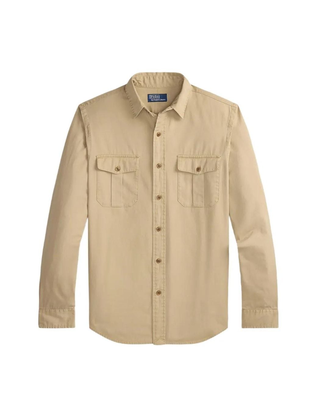 Polo Ralph Lauren Natural Button-Up Chest-Pocket Shirt for men