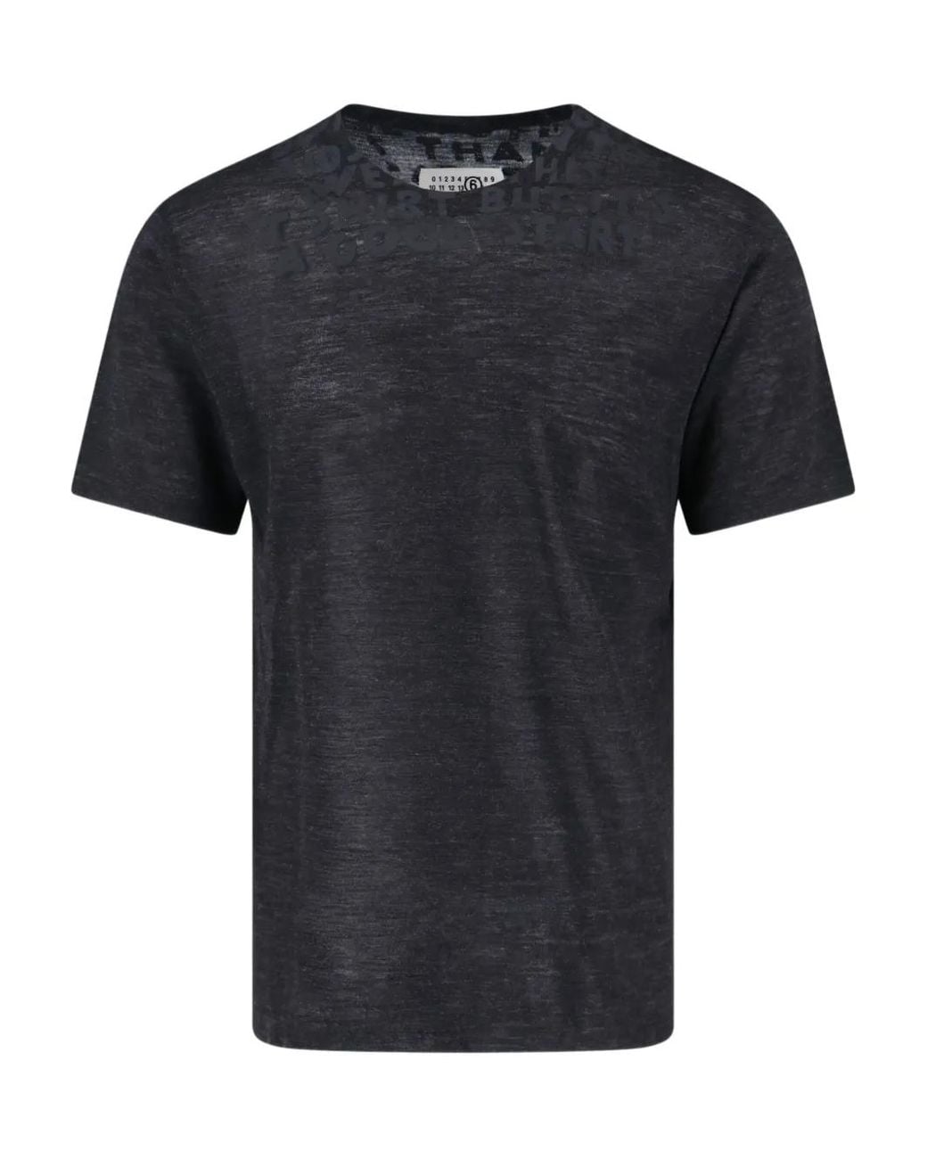 MM6 by Maison Margiela Black Letter-Print T-Shirt for men