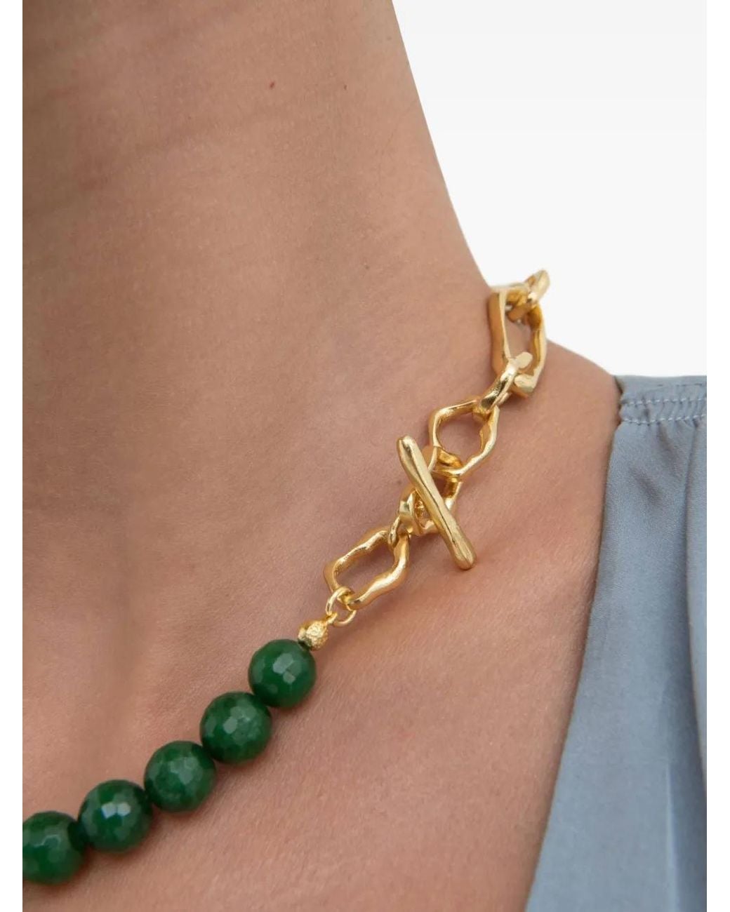 Collier Etta Ottoman Hands en coloris Metallic