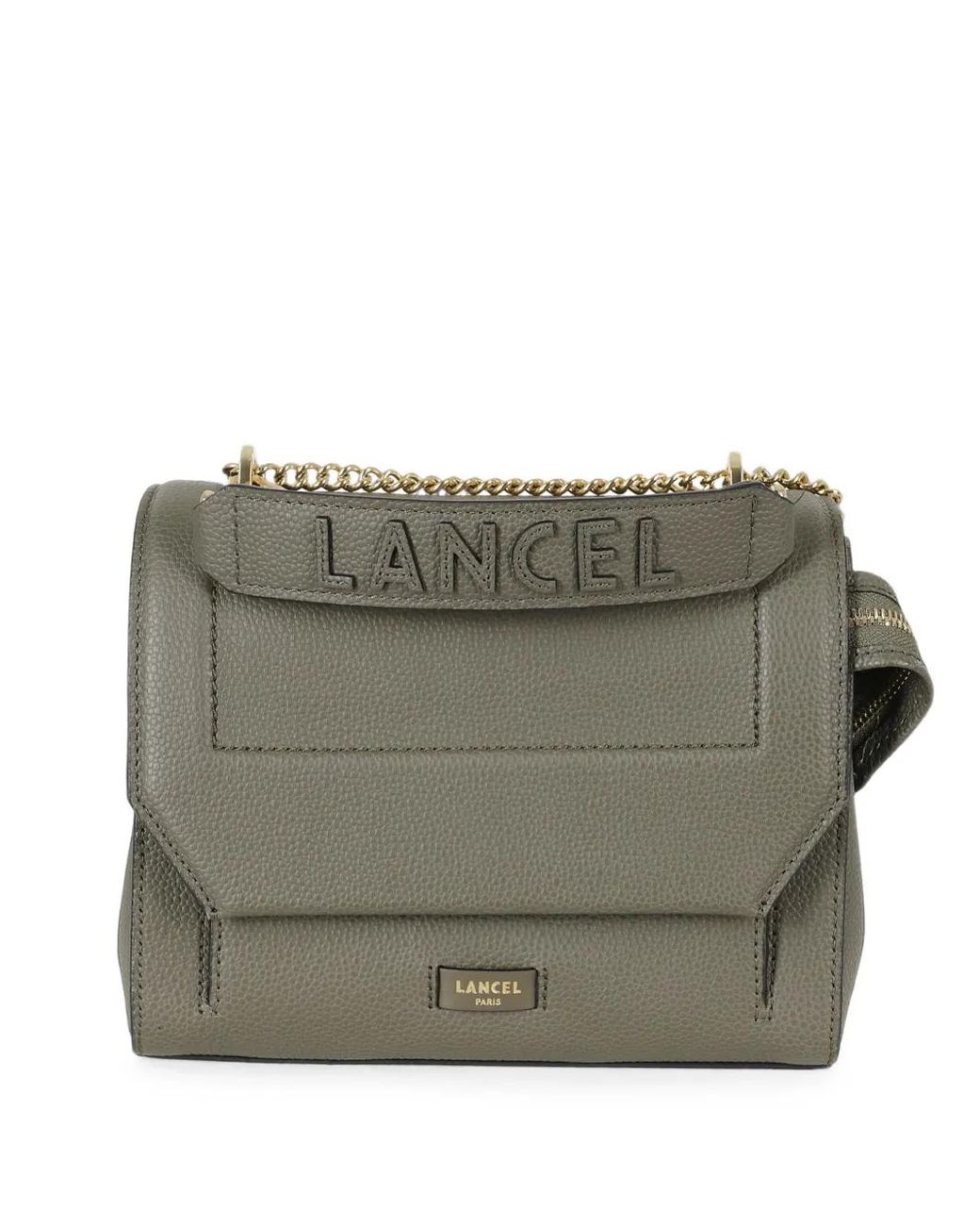 Lancel Gray Medium Ninon Logo-Embossed Cross Body Bag
