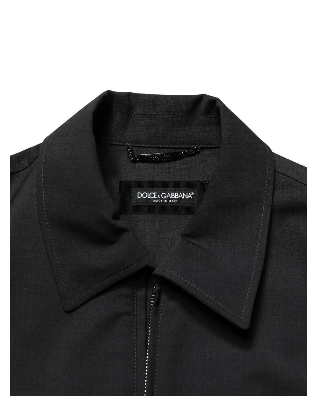 Dolce & Gabbana Black Logo-Patch Bomber Jacket for men